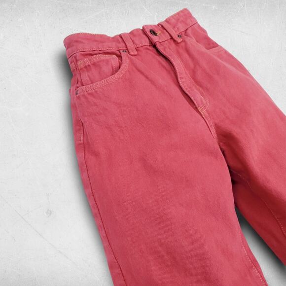 Cotton-On Jeans Womens 2 Red Wide Leg Raw Hem Casual Trendy Streetwear Boho Y2K - Picture 2 of 13